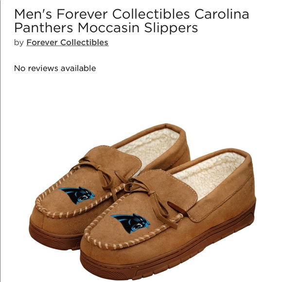 men's carolina panthers slippers